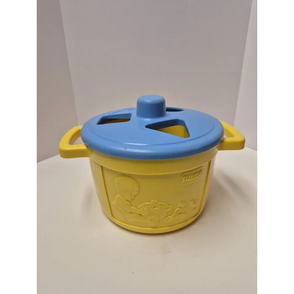 Vintage Playskool 1984 My Shape 'N Stir Pot Complete Set